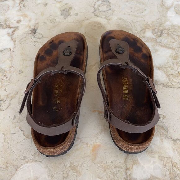 Birkenstock Birko-Flor Birkibuc Sandals - Stone Gray - Picture 6 of 14